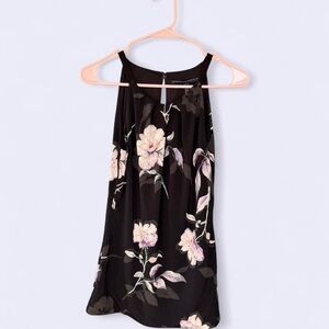 White House Black Market Floral Halter Top Blouse | XS